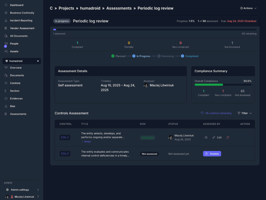 Assessment management